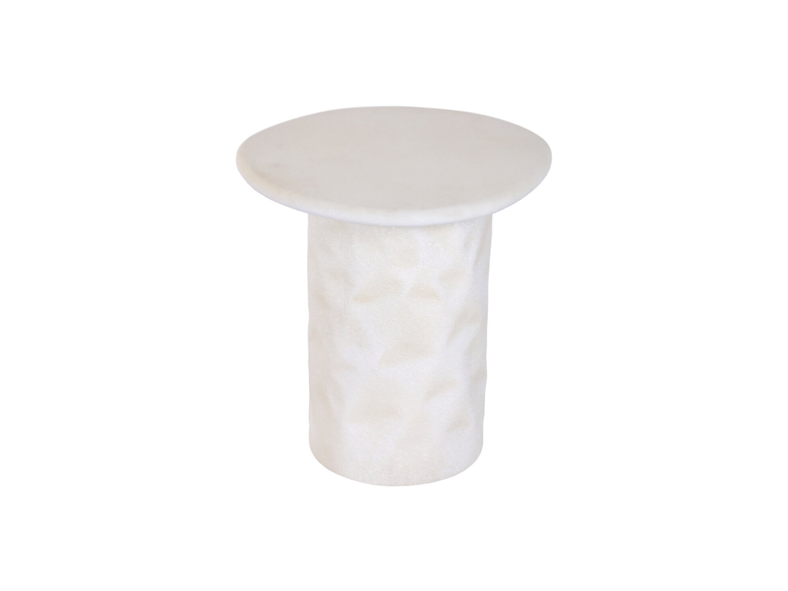 Mesita auxiliar de madera blanca de 40x41x44,5 cm de ALEXANDRA HOUSE LIVING