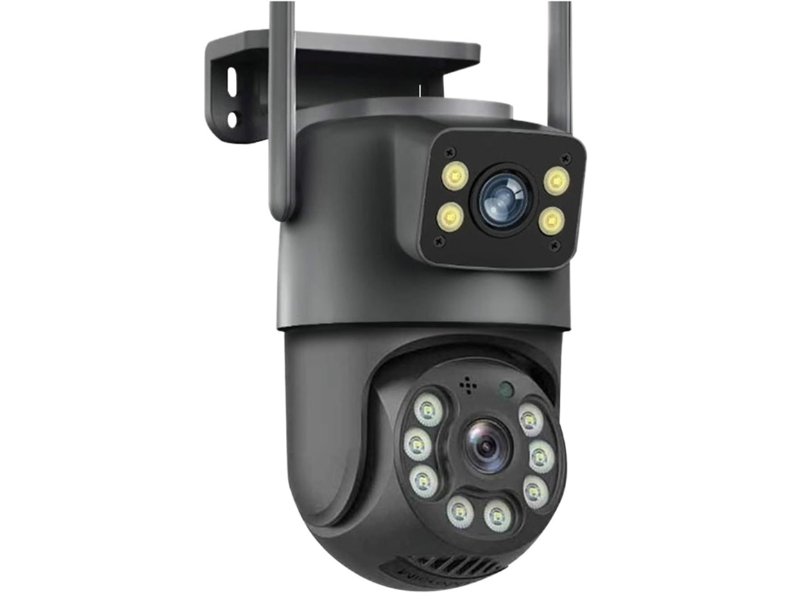Cámara Wi-fi Para Exteriores De 3 Mp, Zoom 4x, Tres Lentes, Doble Pantalla.