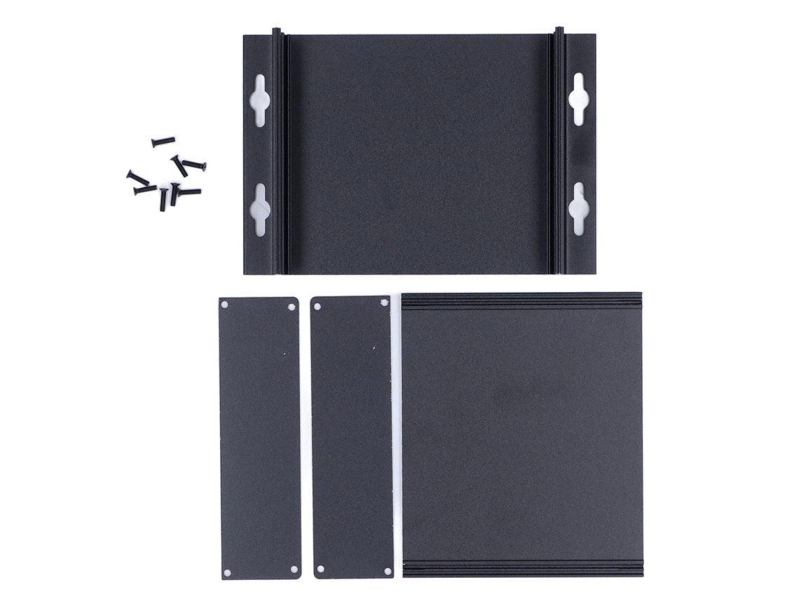 Caja Electrónica De Aleación De Aluminio Mate Negro Con Sellos Impermeables Para Placas De Circuito Electrónico Diy