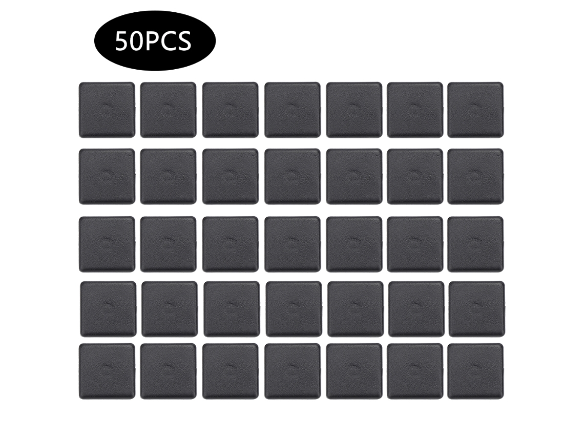 50 Tapas De Plástico Negro Para Perfiles De Aluminio Estándar 2020/3030/4040