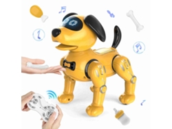 Yncm-perro Robot Interactivo Amarillo Control De Volumen Ajustable Abs Mascota Inteligente Multifuncional