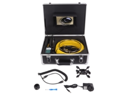 Cámara de inspección de tuberías IP68, 1000 TVL, cable de 30 m, monitor LCD de 7 pulgadas.