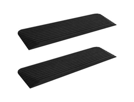 vidaXL Rampas de umbral goma 2 uds 110x32x3,8 cm