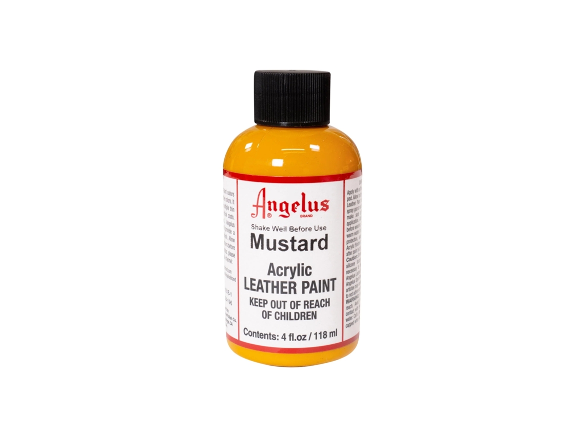 Tinte para cuero y piel sintética Angelus color mostaza 118 ml