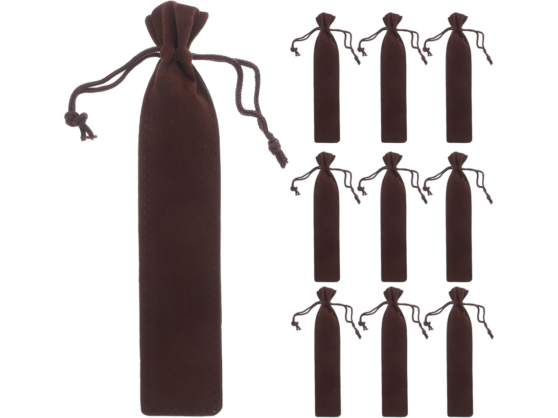 Estuche De Terciopelo Portátil Con Cordón Para Escolar