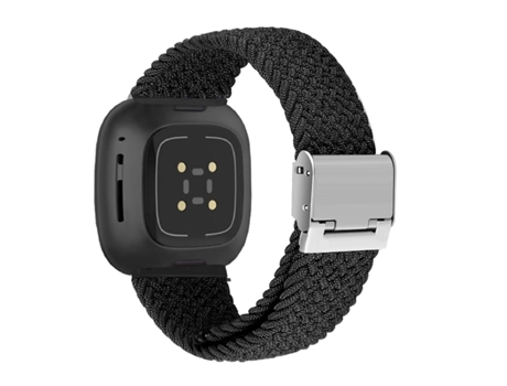 Correa Pulsera Trenzada Flexible para Fitbit by Google Versa 3 Negro