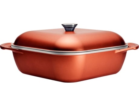 Olla TRAMONTINA Lyon para Inducción Cuadrada Dorado (28cm - Aluminio)