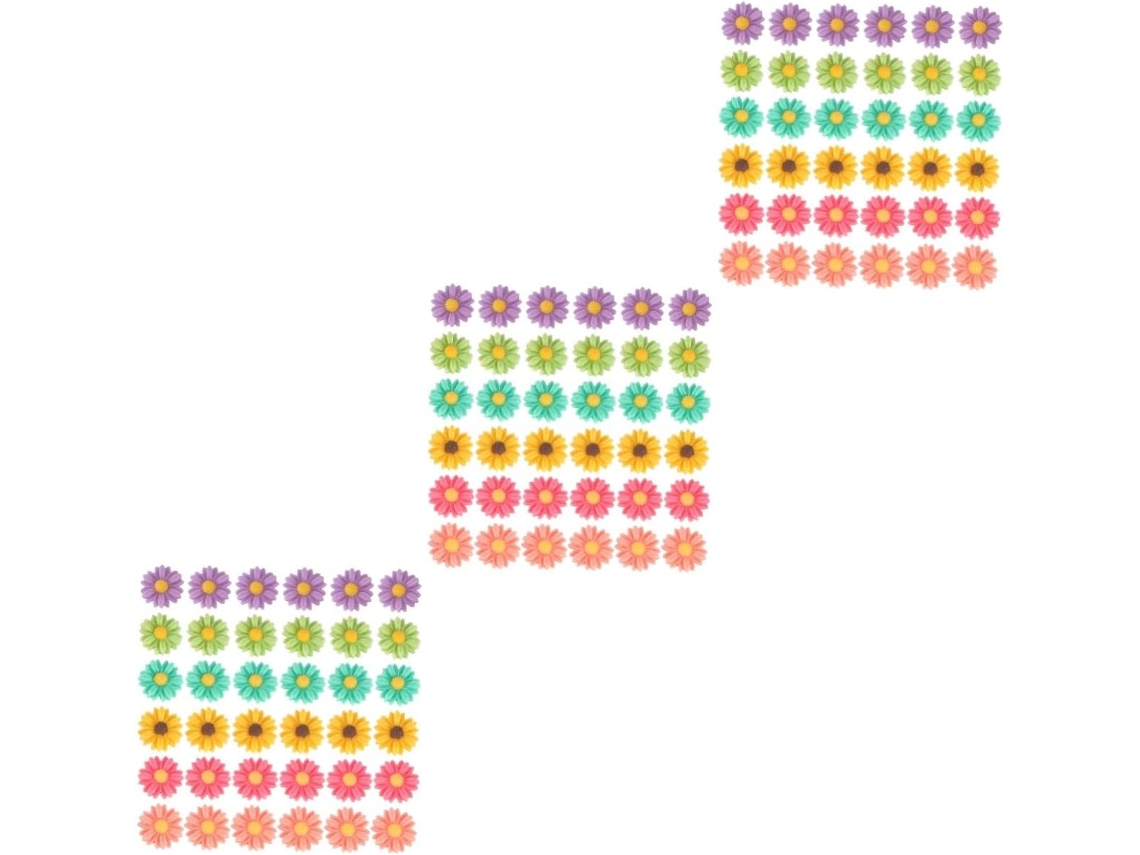 Conjunto De 72 Peças De Acessórios Diy Em Resina Com Formato De Flor, Incluindo Cabochões, Joias Para Cabelo, Tiaras E Presilhas.