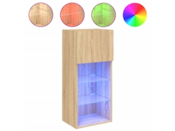 Maison Exclusive - Mueble Para Tv Con Luces Led Roble Sonoma 40,5x30x90 Cm