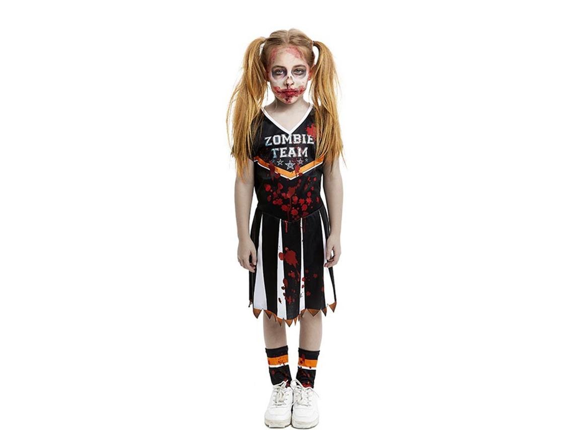 Disfraz de Animadora Zombie Team negro para niña y adolescente