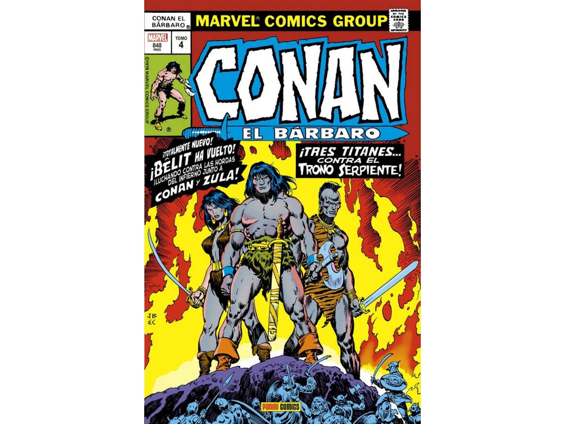 Libro Marvel Gold Omnibus Conan El Bárbaro. La Etapa Marvel Original 4 de Roy Thomas e John Buscema (Español - Tapa Dura)