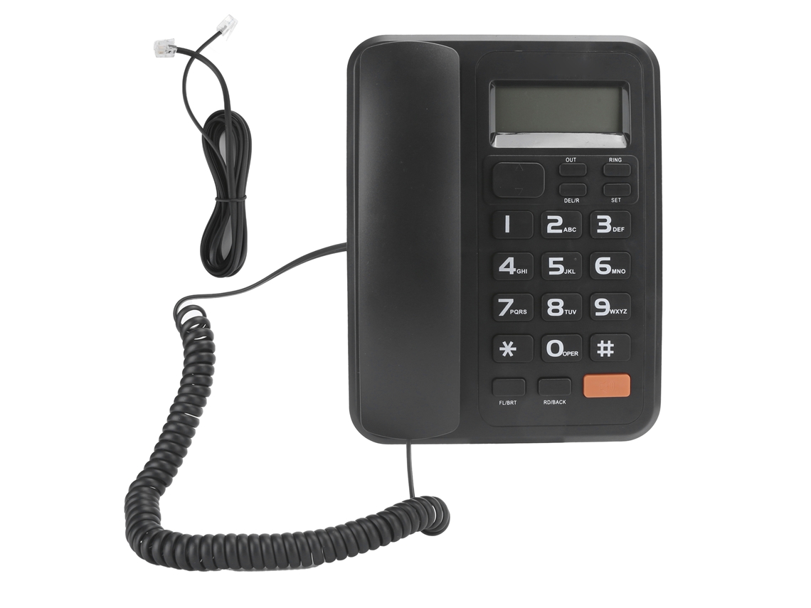 Teléfono Fijo Con Cable Para El Hogar, La Oficina Y El Escritorio, Negro, Kxt2022cid, Lcd, Alarma, 655 G