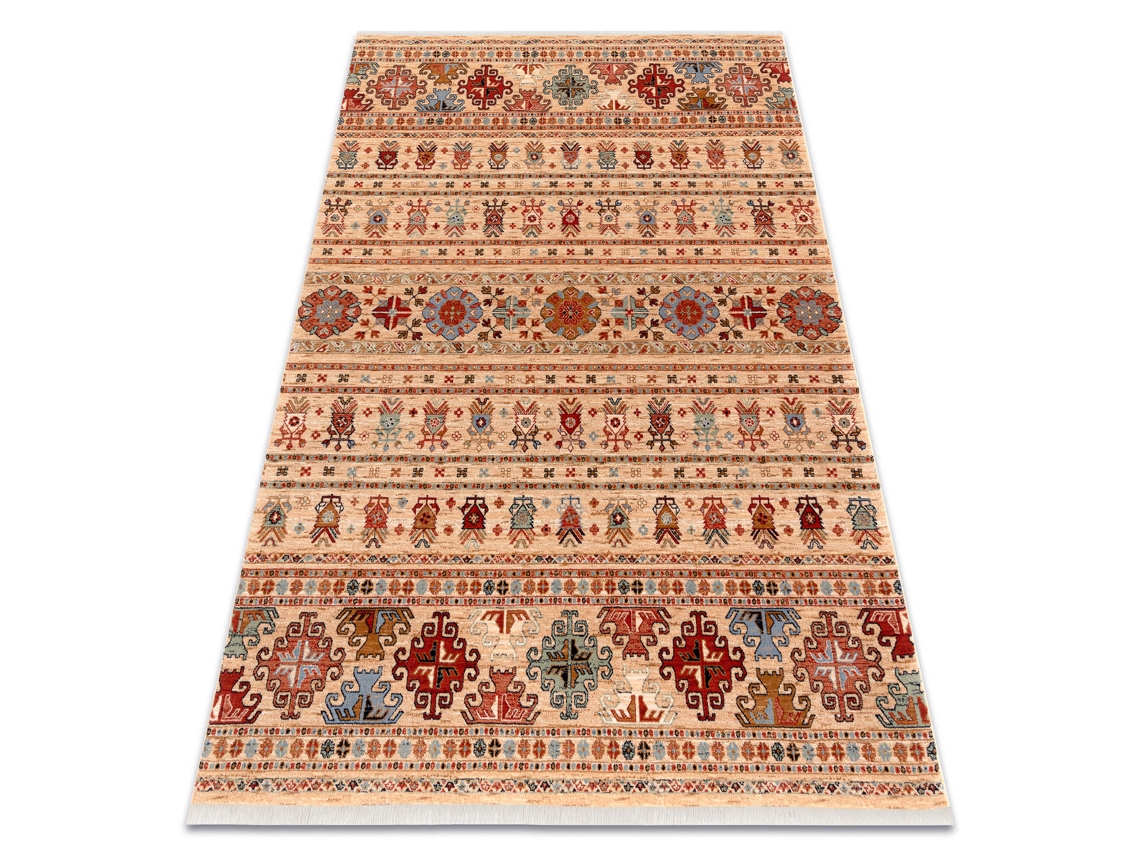 Alfombra Keshan Franjas, Oriental 7684/53555 Beige/Terracota (160 x 230 cm)