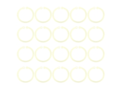 20 Anillas De Plástico Flexible Transparente Para Folletos, Libros, Tarjetas, Escuela, Hogar, Oficina.