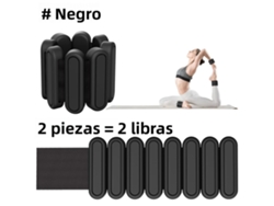 1 par de correas de peso ajustables para tobillos y muñecas (0,45 kg cada una) Mdug (negro)