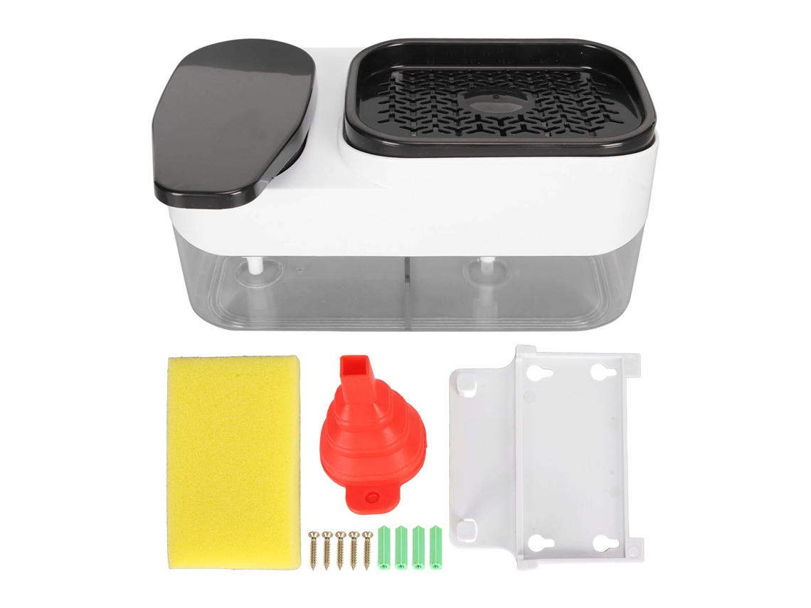 Dispensador De Jabón Manual Con Soporte Para Esponja Y Generador De Espuma Para Baño Y Lavabo.