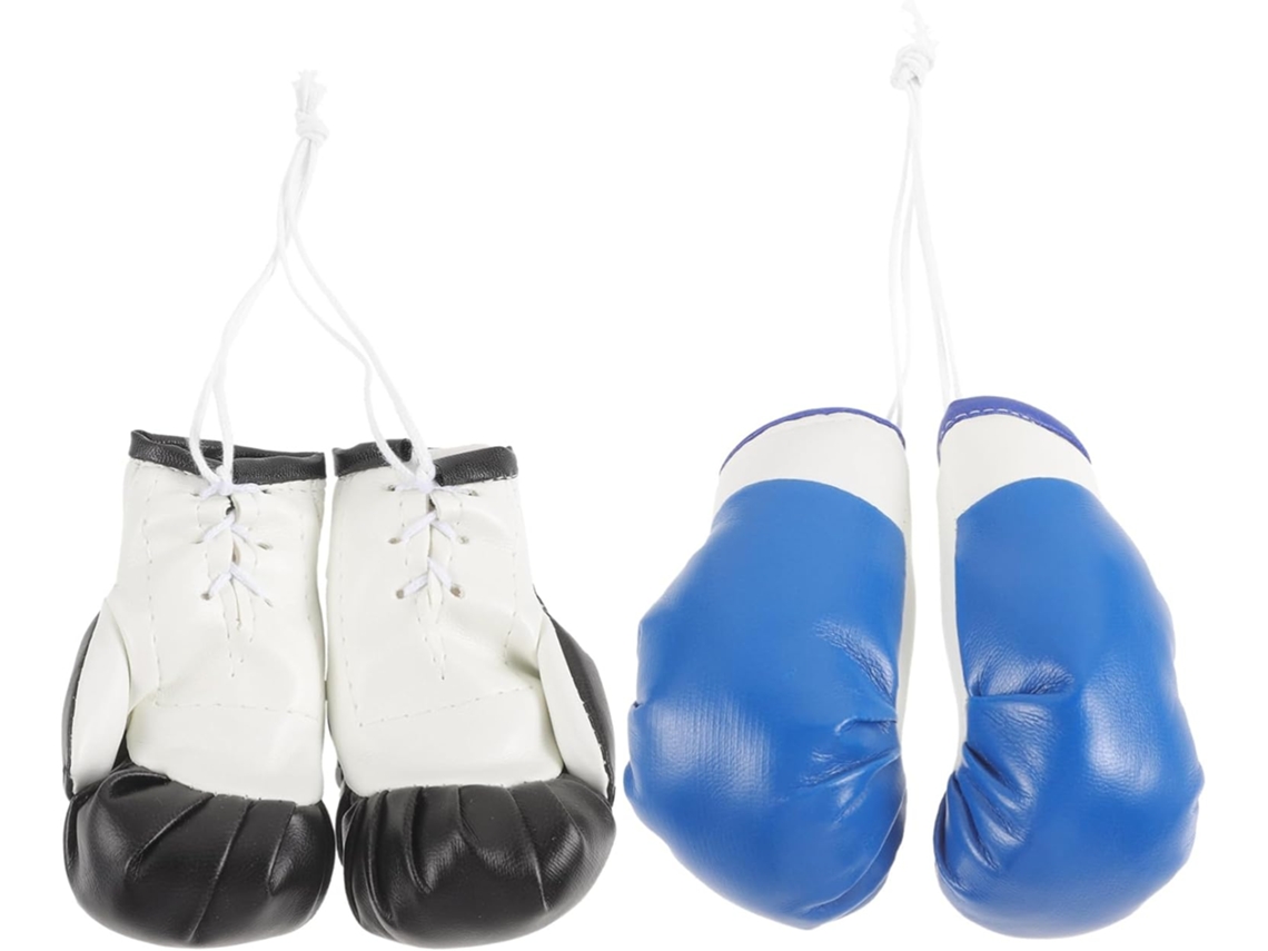 Mini Pingentes De Boxe, 2 Pares De Luvas Decorativas De Pvc Feitas À Mão Para Pendurar.