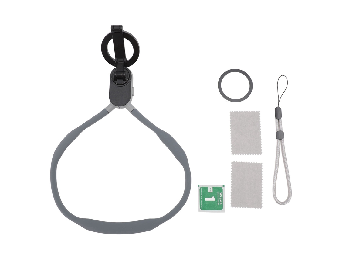 Soporte Magnético De Silicona Para El Cuello Para Teléfonos Móviles Con Liberación Rápida Para Grabación De Vídeo - Gris