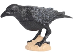 Adorno Realista De Cuervo Negro, Ideal Para Colocar En El Jardín O La Terraza.