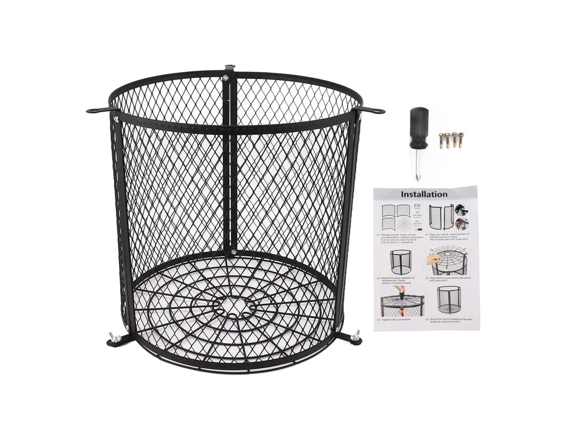 Jaula de alimentación para ciervos con cierre rápido, resistente a la intemperie, para proteger a los ciervos del bosque al aire libre.