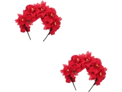 Coroa De Cetim De Duas Peças Para Mulheres, Com Design Retrô De Peônia, Ideal Para Eventos, Fotos E Outras Ocasiões.