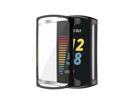 Capa protetora protetora de tela para Fitbit Charge 5/6 Negro