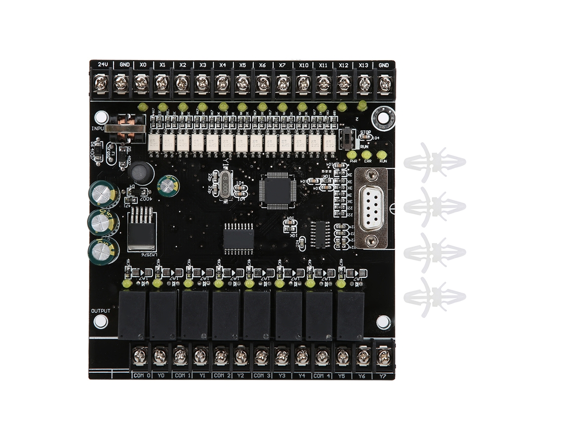 Placa de control industrial FX1N-20MR, controlador programable PLC de 24 V CC