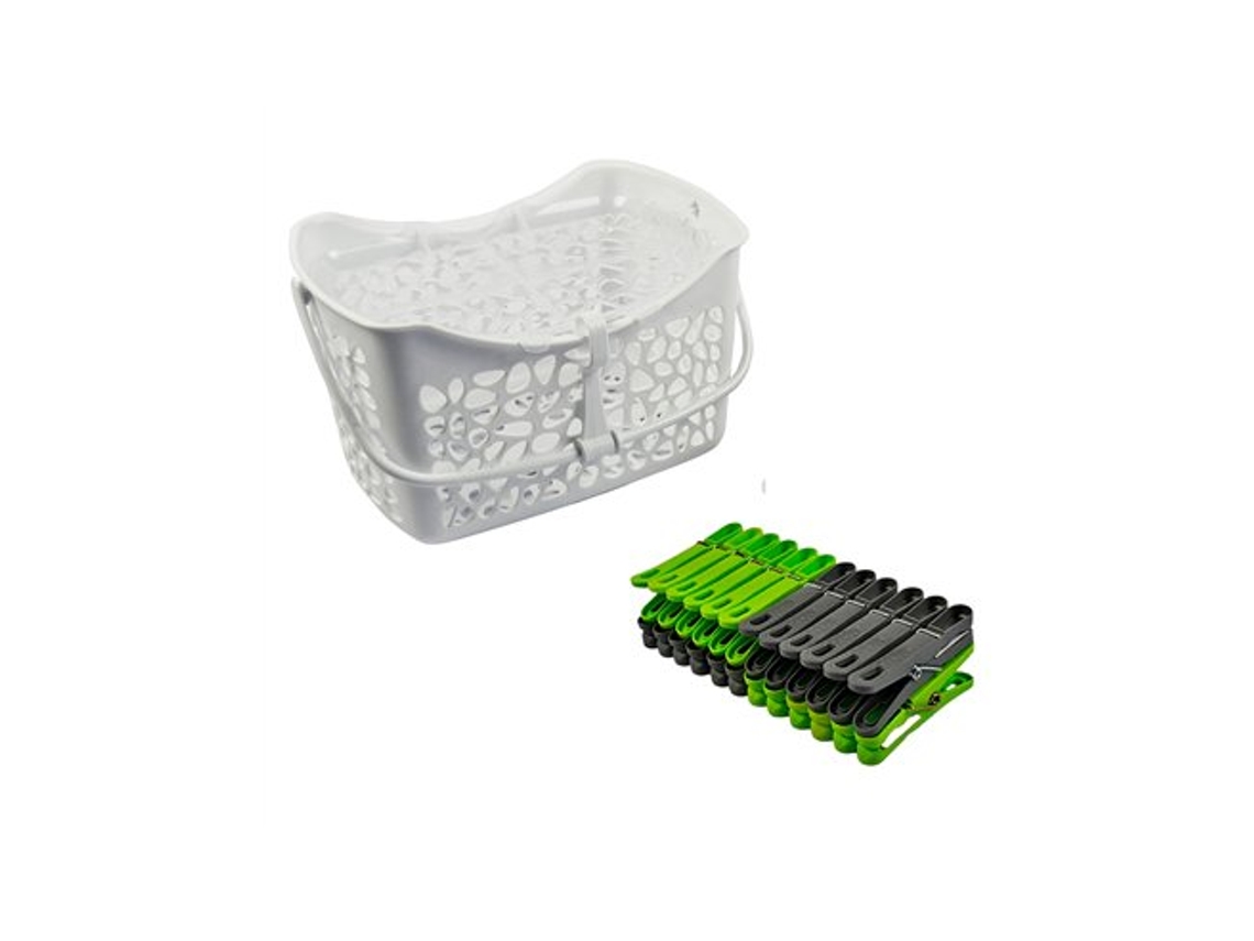 Cesta rígida con 24 clips 19 x 14,5 x 11 cm Jobgar