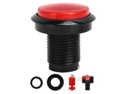 Botón Redondo Mediano De 45 Mm Con Luz, Microinterruptor De 2 Pies Para Lavadora De Coches (rojo)