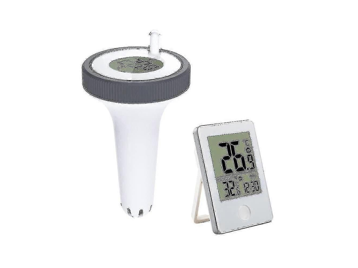Termómetro digital para piscinas GOKOCO con WiFi, frecuencia digital, pantalla LCD, frecuencia fluctuante y clasificación IPX7.