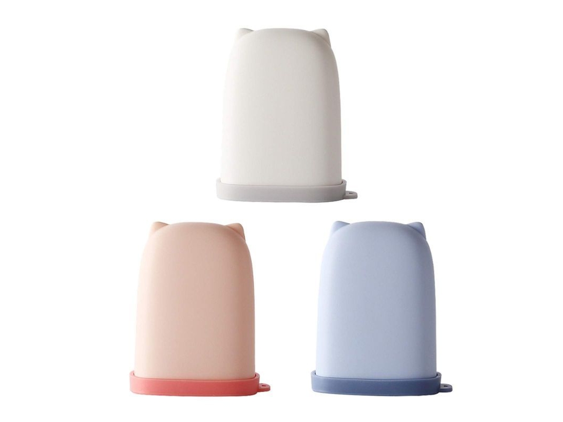 2026-3 Piezas Caja De Jabón Portátil Impermeable, Silicona Y Abs, Para Viaje Y Baño, Azul Blanco Rosa