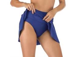 Rebe-falda De Baño High Waisted Para Mujer Con Volantes, Pantalones Cortos De Natación Zpt M Azul