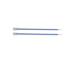 Agujas de tejer simples de aluminio Knit Pro de 30 cm x 4,00 mm Zing, color azul KP47269 Knitpro