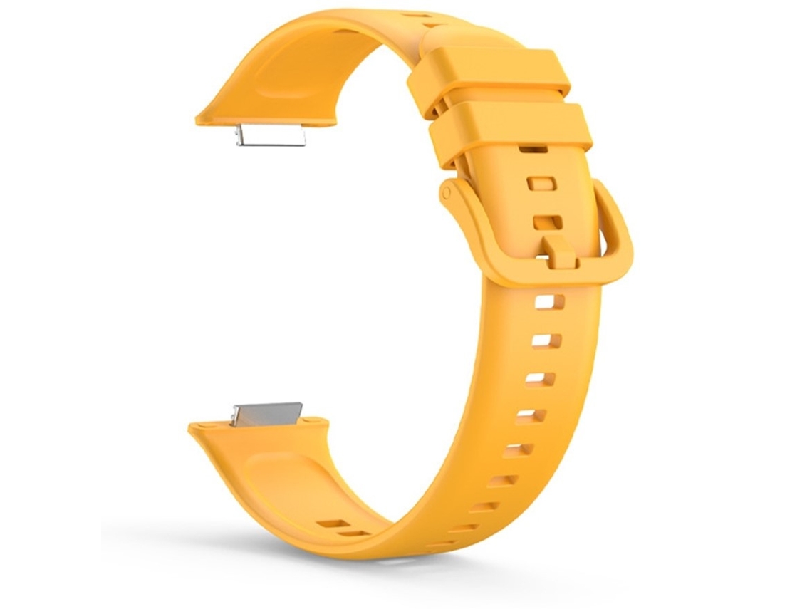 Correa Reloj Compatible Para Huawei Watch Fit 2 Silicona Goma Hebilla Amarillo
