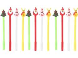 Juego De 20 Bolígrafos De Gel Navideños Con Diseño De Papá Noel Y Muñeco De Nieve Para La Oficina Y La Escuela.