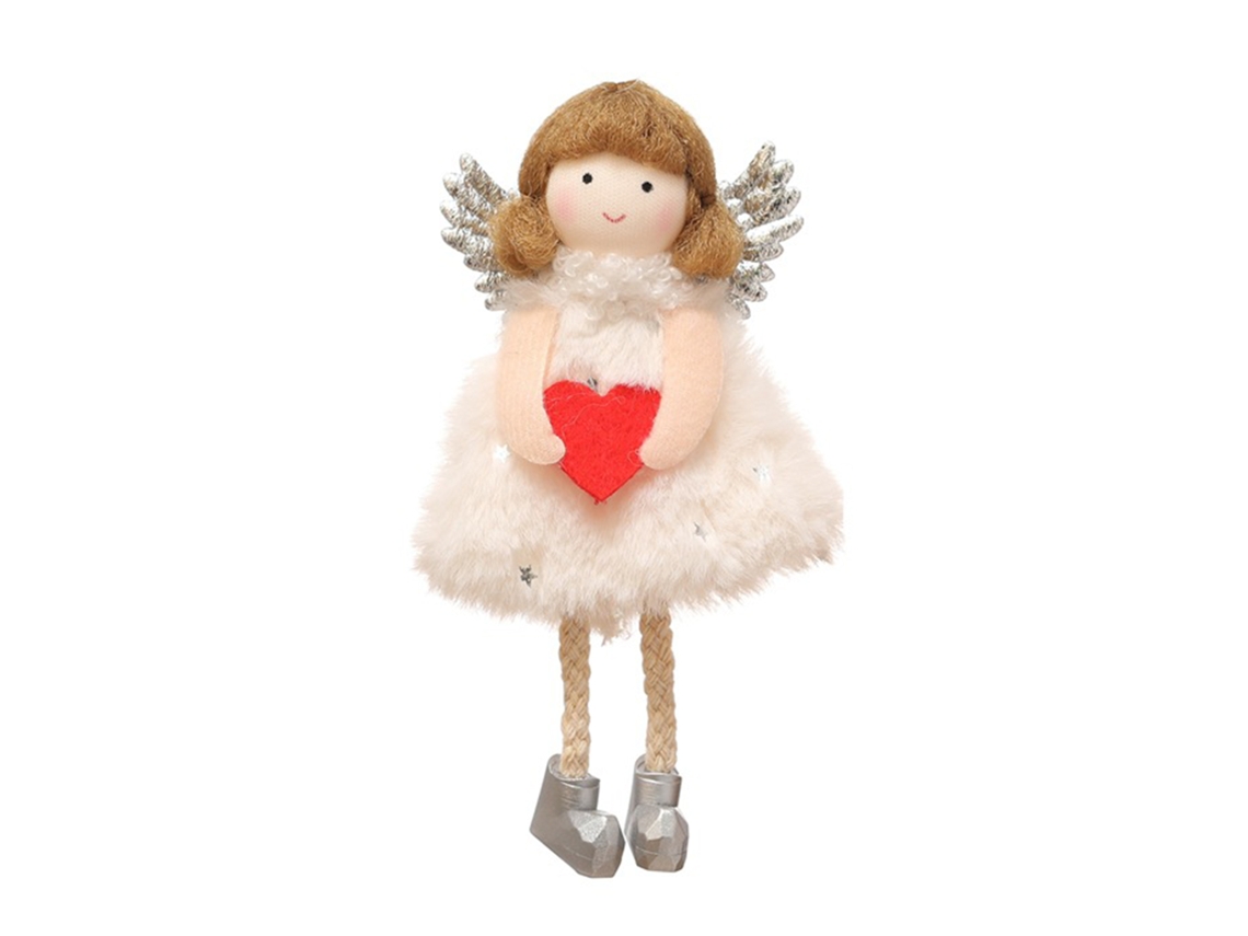 Colgante de muñeca ángel, regalo navideño, decoración de corazón, diseño infantil
