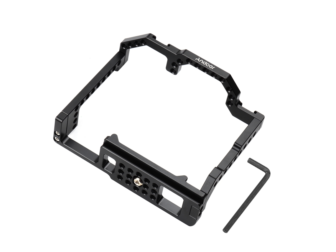 2026-cage De Cámara Andoer De Aleación De Aluminio Para Canon 90d 80d 70d Con Cold Shoe Para Vídeo