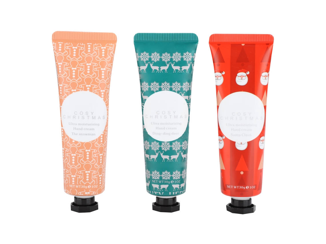 Set de 3 cremas de manos de 30 ml x 3 unidades. Hidratante, iluminadora y para el cuidado de las manos.