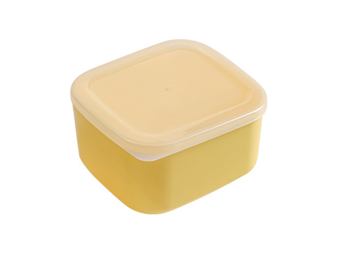 Caja hermética de plástico transparente para guardar queso en lonchas en el refrigerador