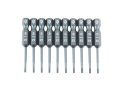 Set De 10 Brocas De Destornillador Plano De Acero Aleado S2, Mango Hexagonal 1/4", 50mm, H6.3*50*sl2mm, Magnético