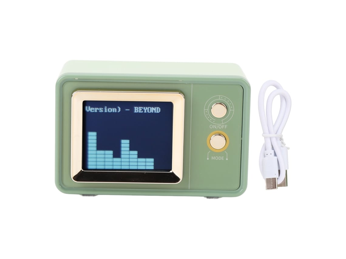 Reloj De Mesa Con Proyección Dinámica De Letras, Altavoz Bluetooth Verde De Estilo Vintage, Calendario Y Sonido Hifi Para Uso Diario Y Fiestas.