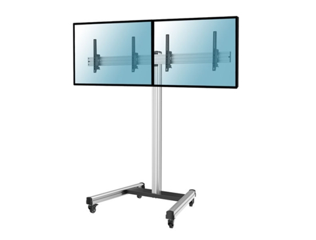 Soporte de suelo con ruedas para 2 TV 50"-55", Altura 175 cm, Inclinable