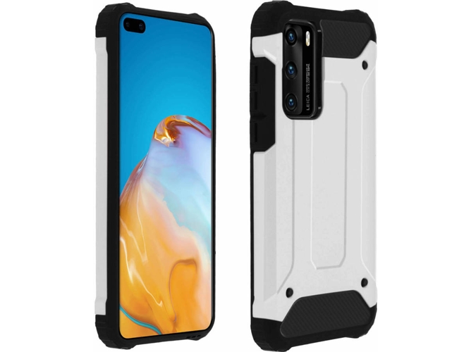Carcasa Huawei P40 AVIZAR Anticaídas Plateado