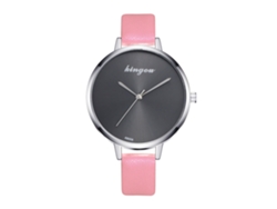 Reloj De Pulsera Analógico De Cuarzo Redondo Unisex Rosa De Zhoulianfa Fashion