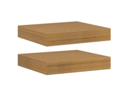 Juego de 2 estantes de pared, beige, 23 x 23,5 x 4 cm, MAISON EXCLUSIVE