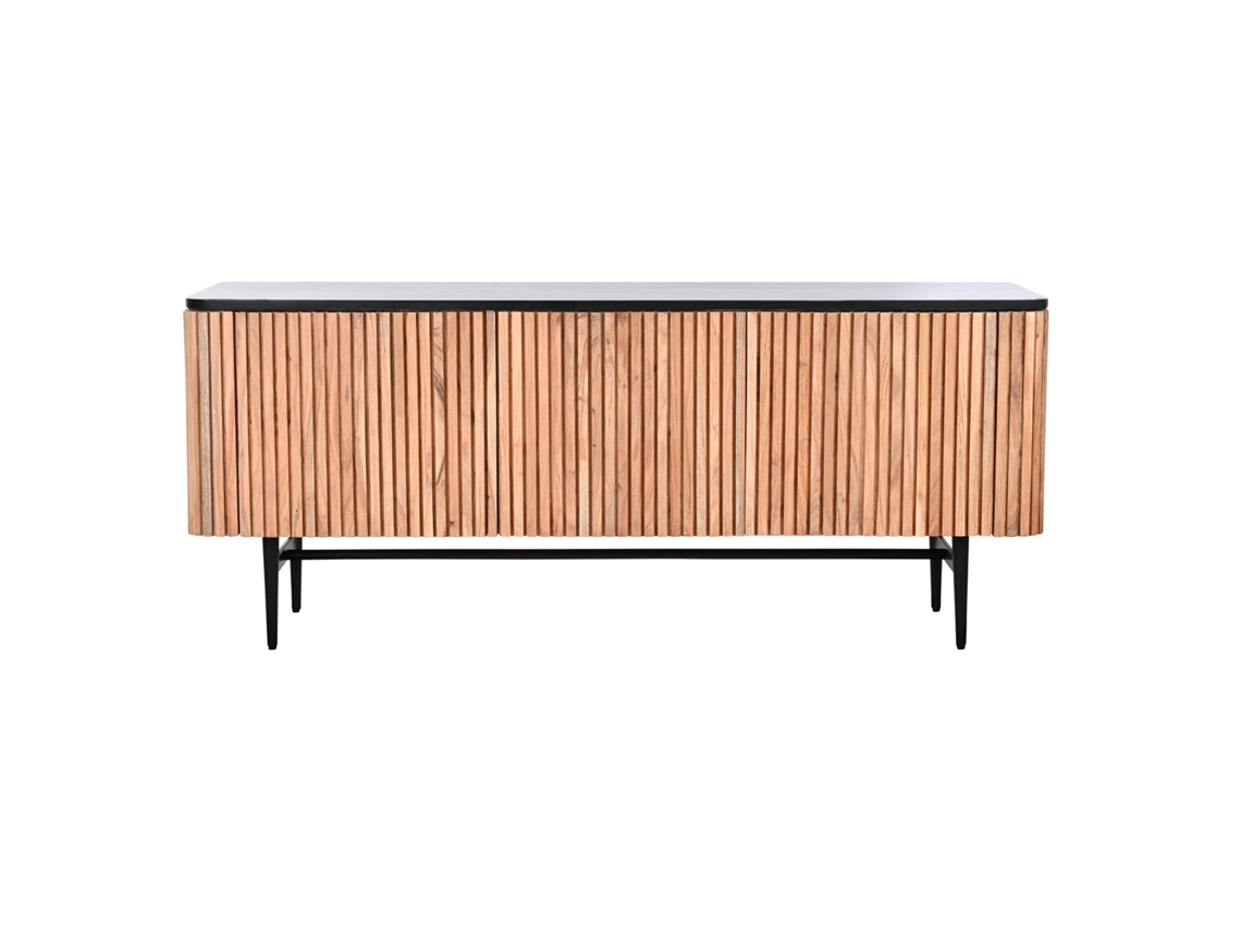 Mueble Tv Acacia Marmol Negro 145x45x60cm