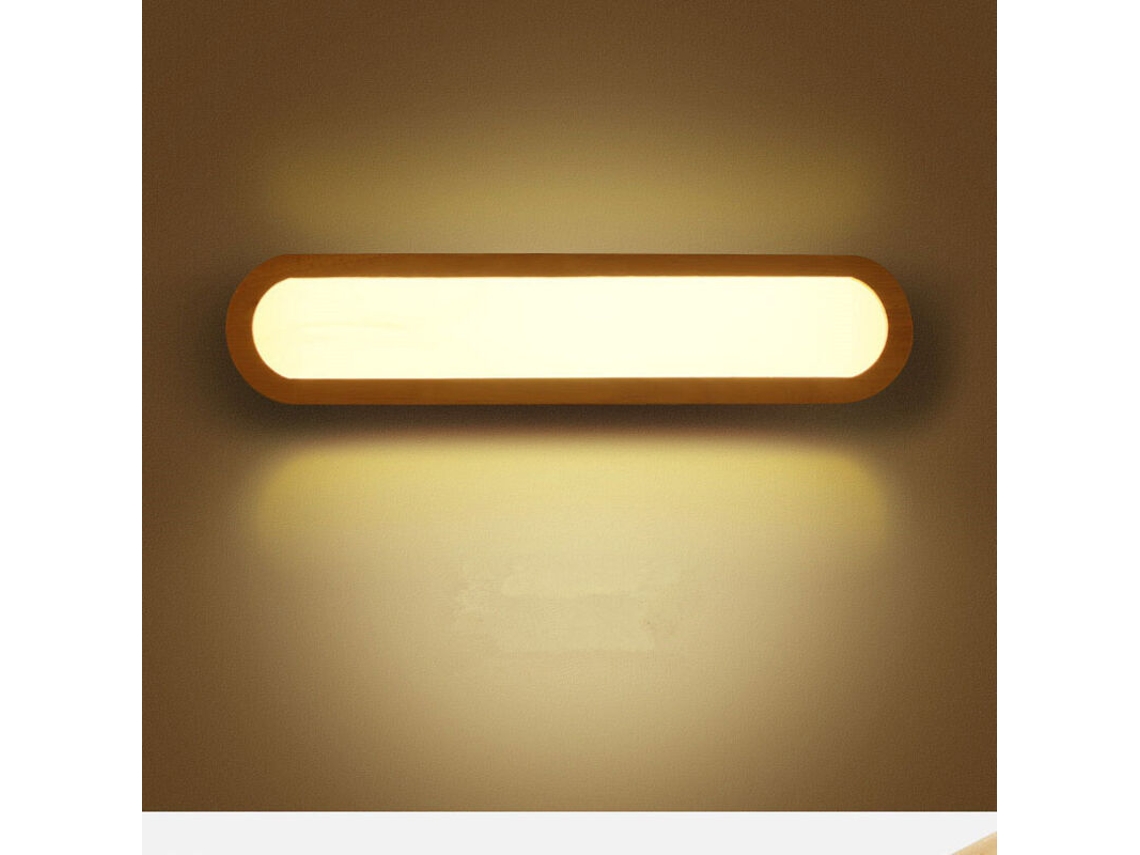 Lámpara De Pared Led Nórdica En Madera Maciza – Largo 43