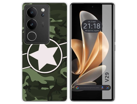 Funda Diseño Camuflaje para Vivo V29 5G TUMUNDOSMARTPHONE Silicona Multicolor