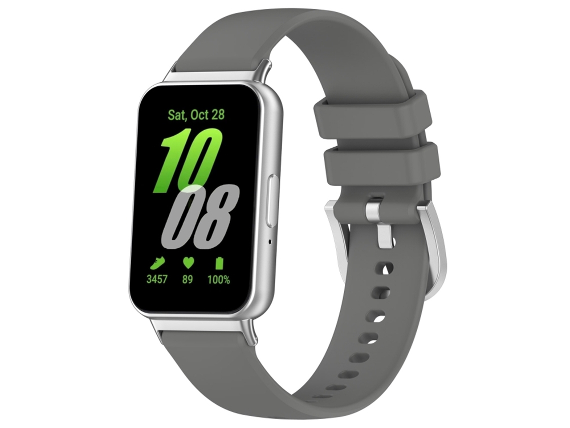 Pulsera para Samsung Galaxy Fit 3 SM-R390 - Silicona líquida brillante con conector metálico