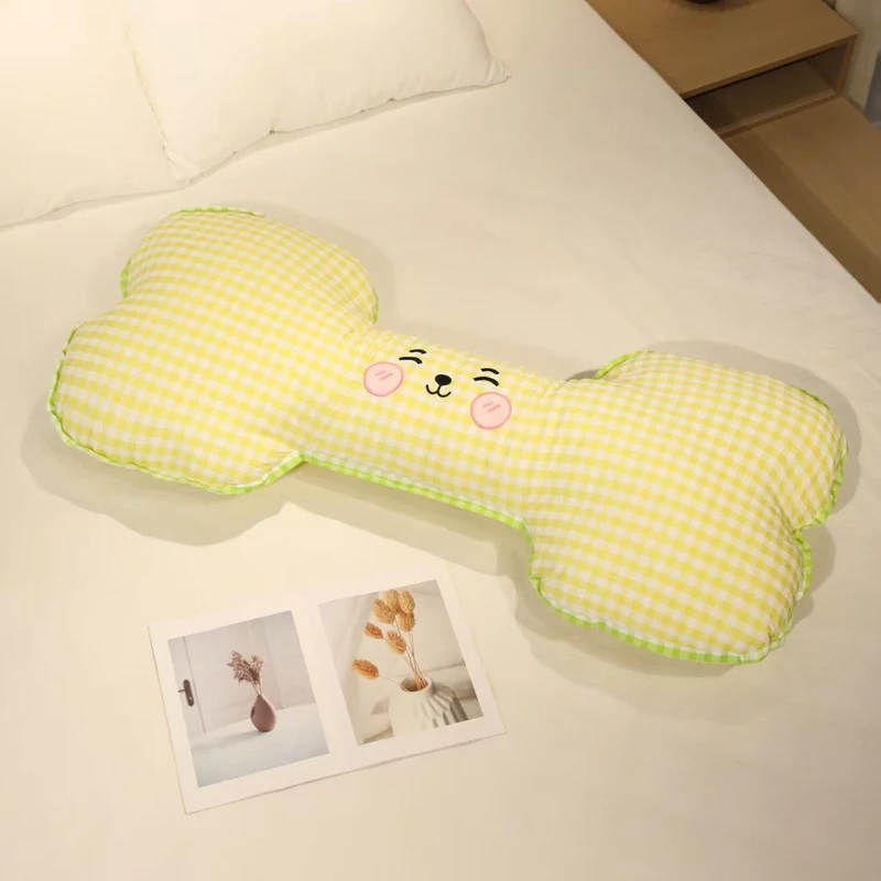 (amarillo, 110 Cm) Cojín Decorativo Para Adulto Con Forma De Hueso, Cojín Para Sofá, Cojín Decorativo Creativo